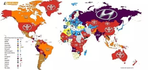 汽车品牌搜寻排行，哪个品牌赢了世界